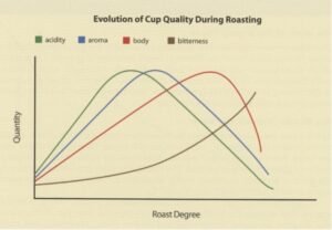 Evolution of cup quality during Roasting